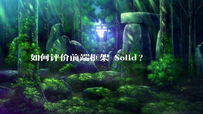 如何评价前端框架 Solid?